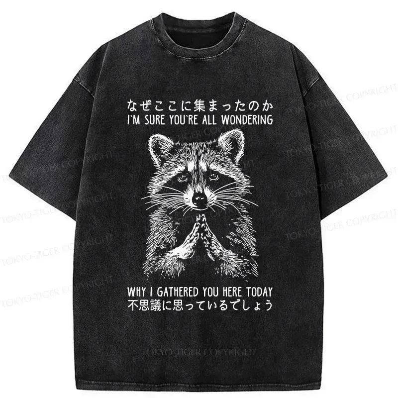 super soft unisex raccoon tee for summer