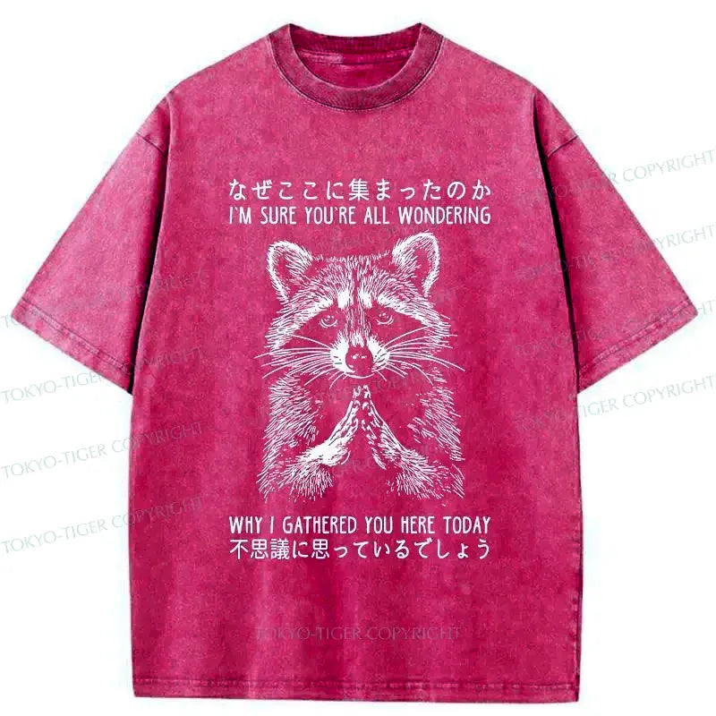 super soft unisex raccoon tee for summer