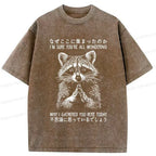 super soft unisex raccoon tee for summer