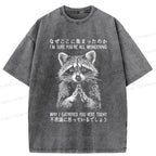 super soft unisex raccoon tee for summer