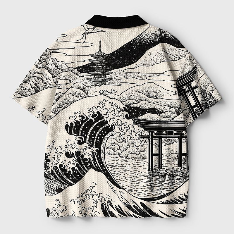 Unisex Japanese Crochet Polo for Daily Wear