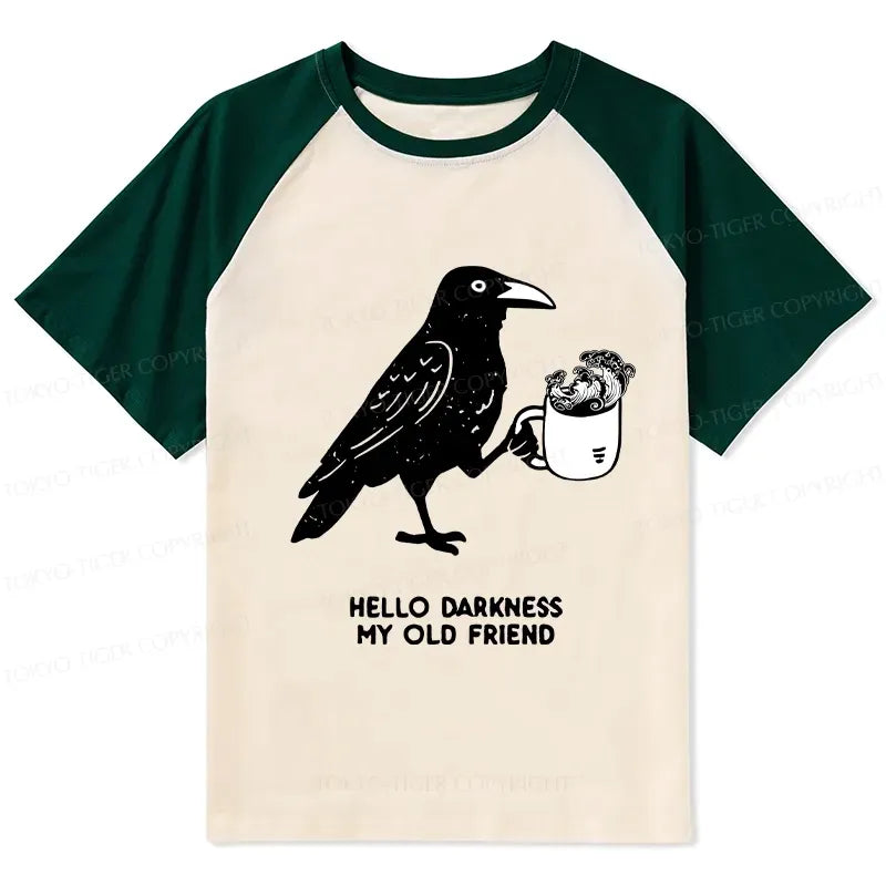 funny crow coffee t-shirt gift idea