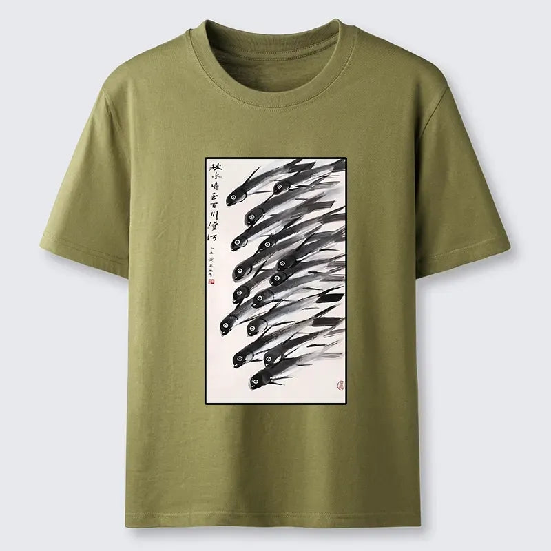 Kyoto-Lion Ink Fish Art Classic T-Shirt