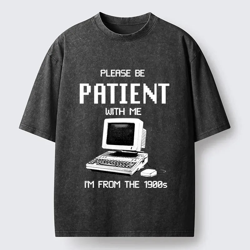 Kyoto-Lion Slow Tech Funny Meme Washed T-Shirt