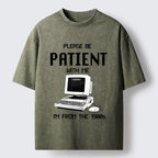Kyoto-Lion Slow Tech Funny Meme Washed T-Shirt