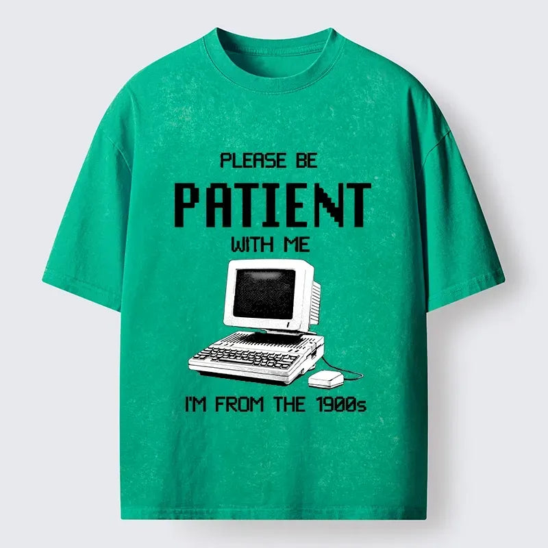 Japanese Vintage Washed T-Shirt for Daily Wear