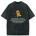 Kyoto-Lion Gingerbread Man Disaster Washed T-Shirt
