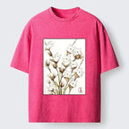 Kyoto-Lion Fluffy Cotton Cat Art Washed T-Shirt