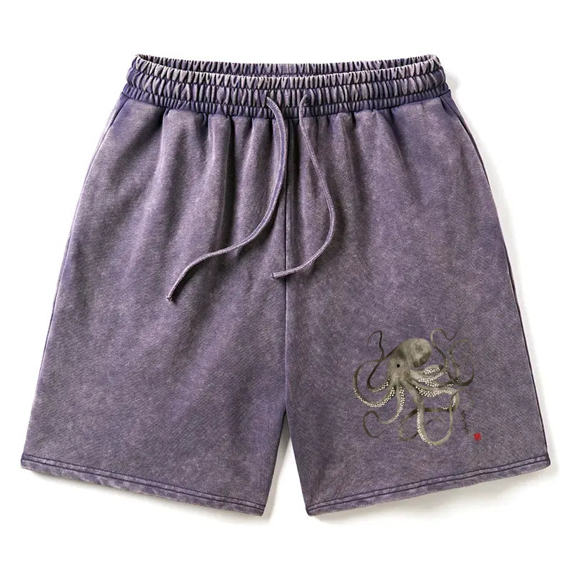 trending Kyoto lion Japanese style shorts for men