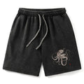 Japanese calligraphy octopus shorts for summer