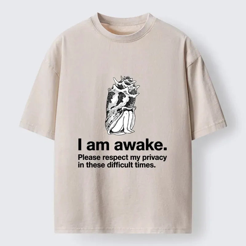 Kyoto-Lion Please Respect My Privacy Meme Washed T-Shirt