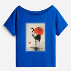 Japanese Red-crowned Crane T-Shirt for Women