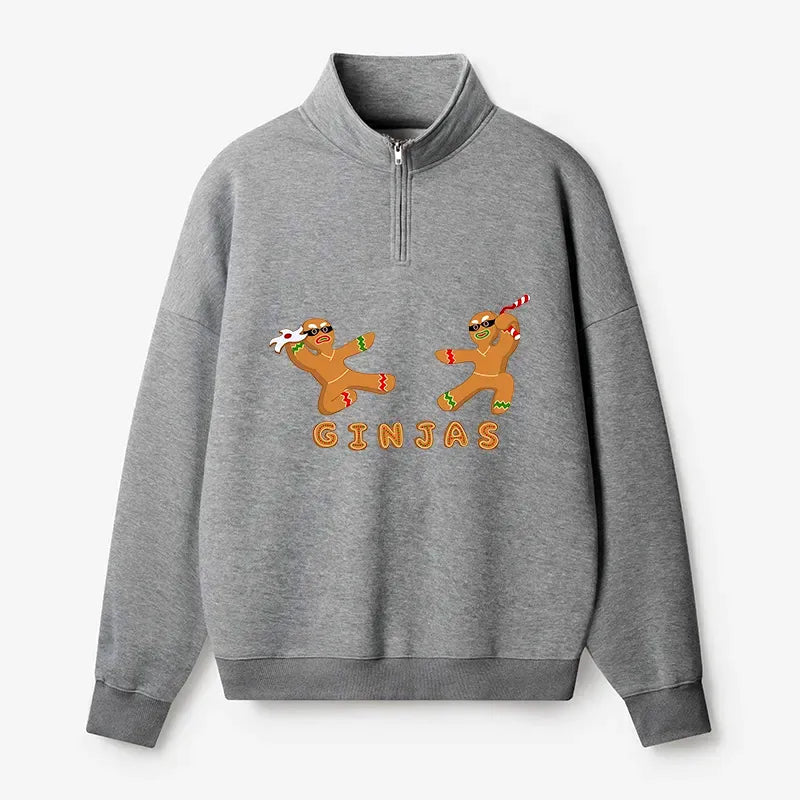 Kyoto-Lion Half Zip Sweatshirt with Free Shipping