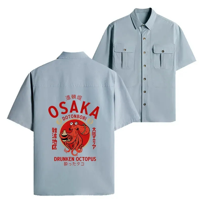 Trendy Japanese Octopus Shirt for Summer