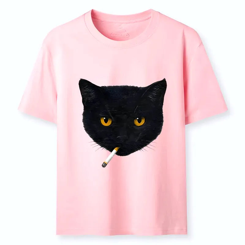 Japanese smoking cat t-shirt best seller