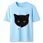 Kyoto-Lion Smoking Cat Classic T-Shirt