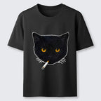 Japanese smoking cat t-shirt best seller