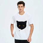 Japanese smoking cat t-shirt best seller