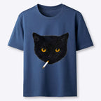 Funny smoking cat shirt for streetwear