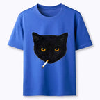 Funny smoking cat shirt for streetwear