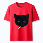 Funny smoking cat shirt for streetwear