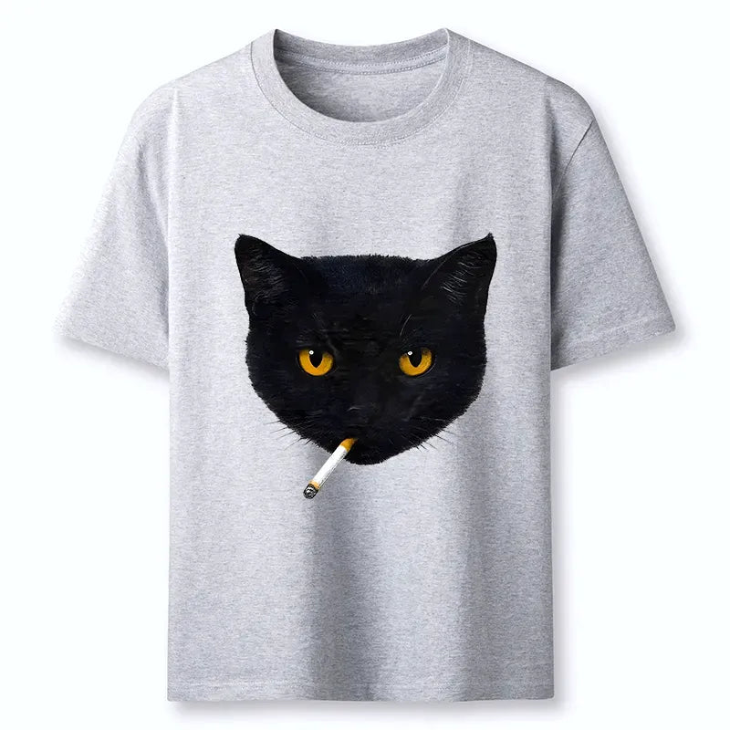Japanese smoking cat t-shirt best seller