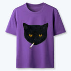 Japanese smoking cat t-shirt best seller