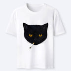 Funny smoking cat shirt for streetwear