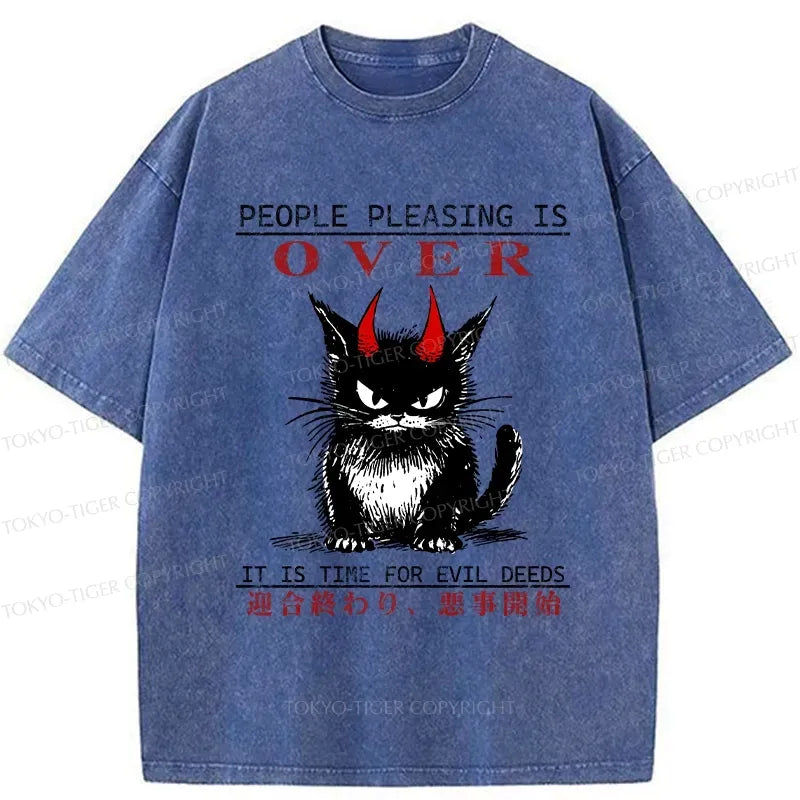 Kyoto-Lion It Is Time For Evil Deeds Washed T-Shirt