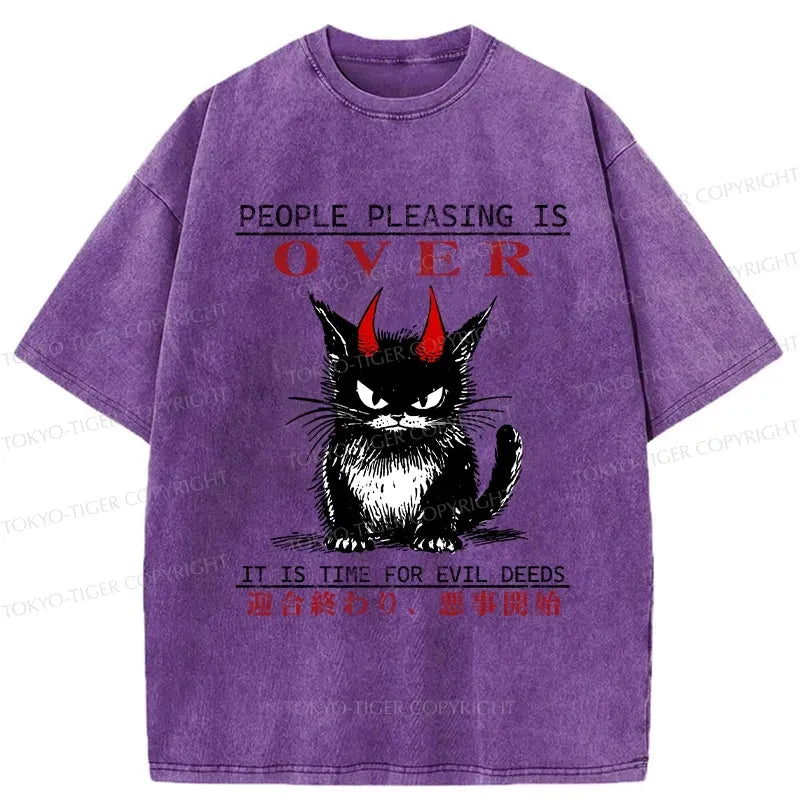 Kyoto-Lion It Is Time For Evil Deeds Washed T-Shirt