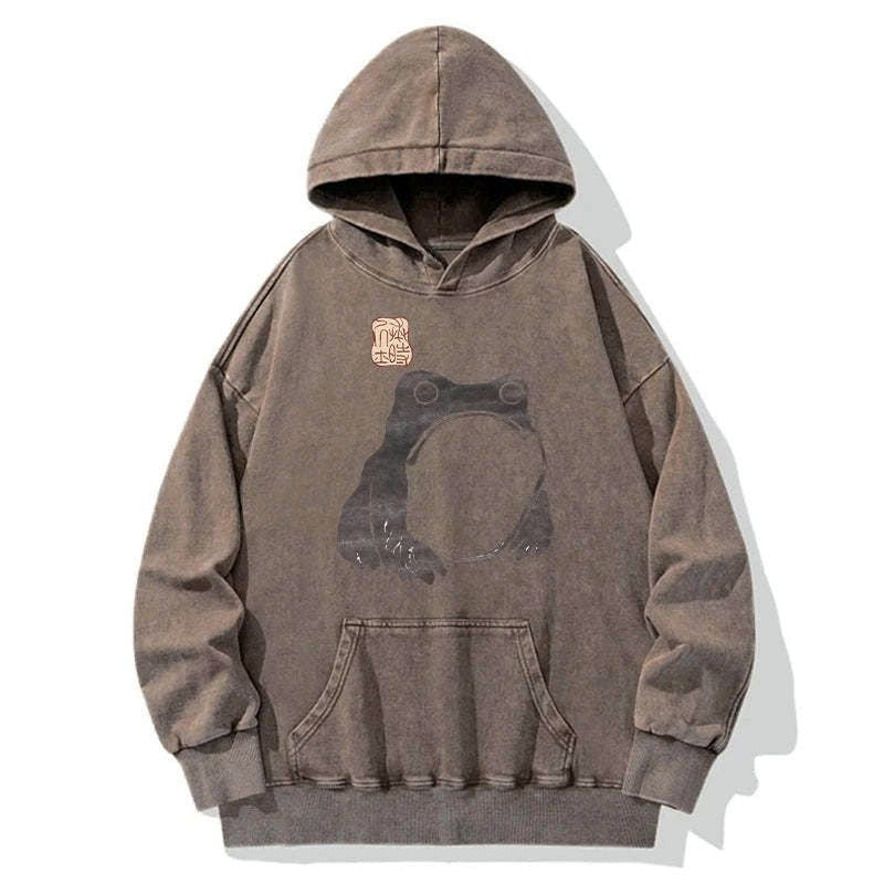 Japanese Woodblock Print Frog Hoodie