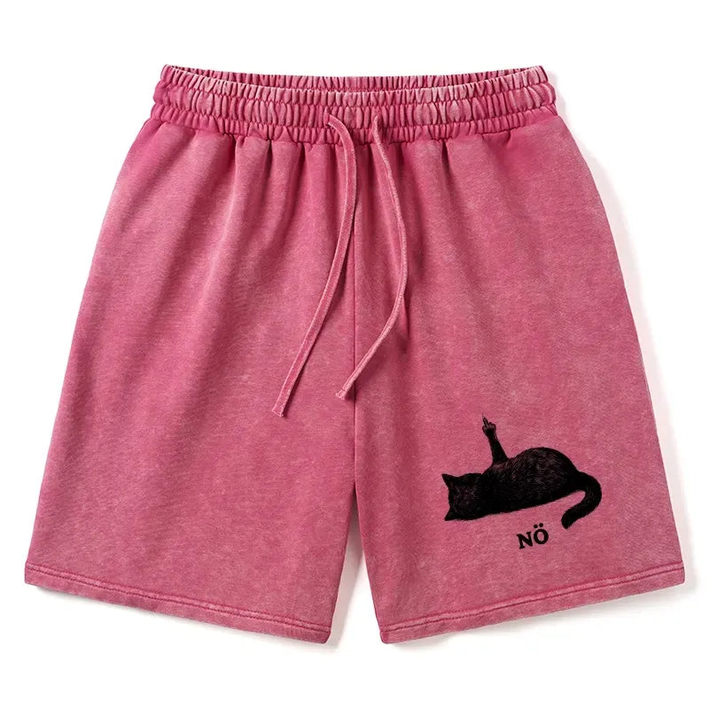 Kyoto-Lion Cat Refused Washed Shorts