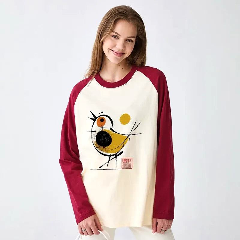 Yellow Black Bird Unisex T-Shirt