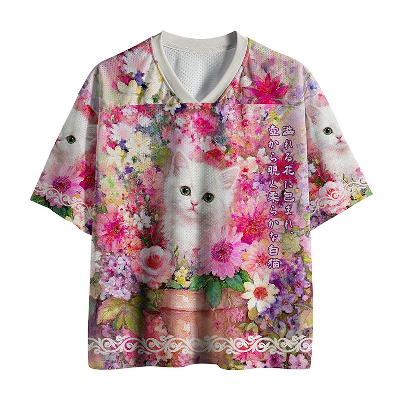 Kyoto Lion Bloom Mesh Jersey Trendy