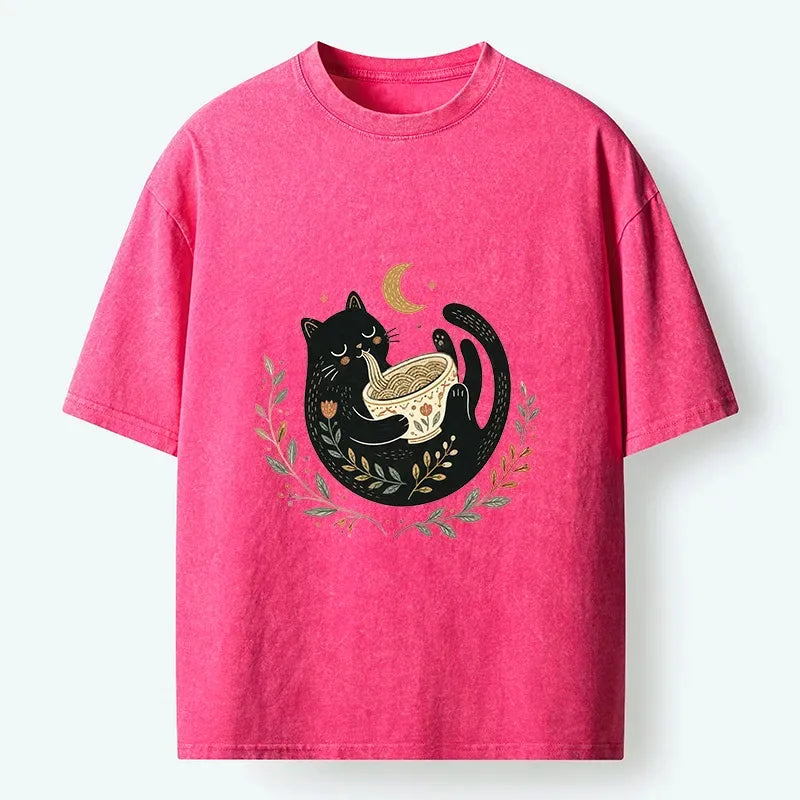 comfortable japanese cat t-shirt for daily wear