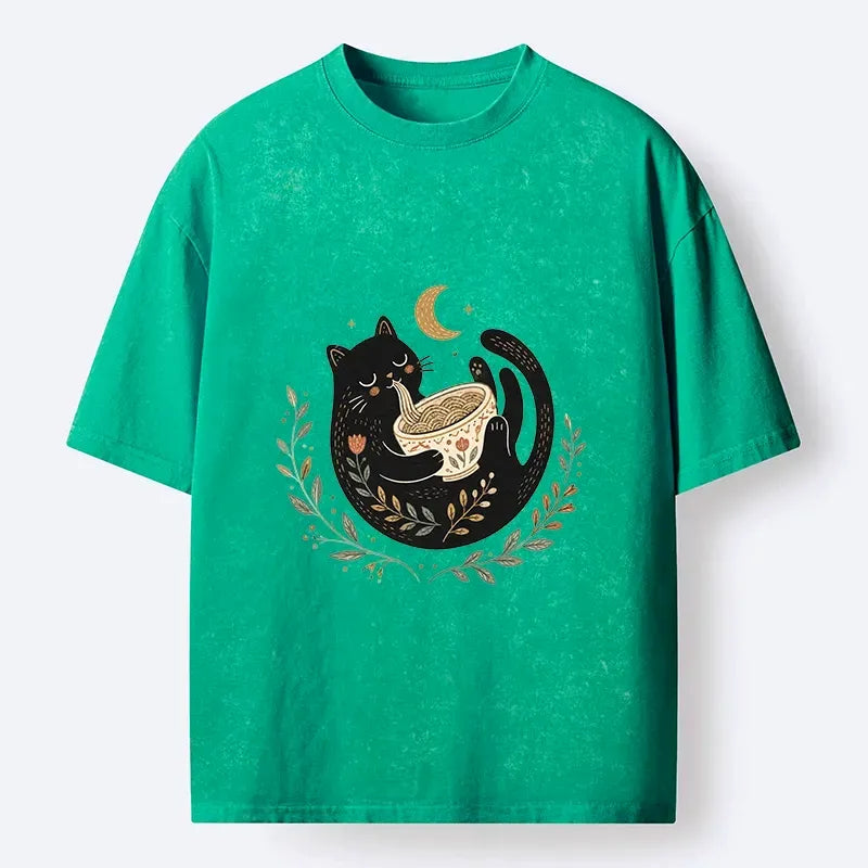 comfortable japanese cat t-shirt for daily wear
