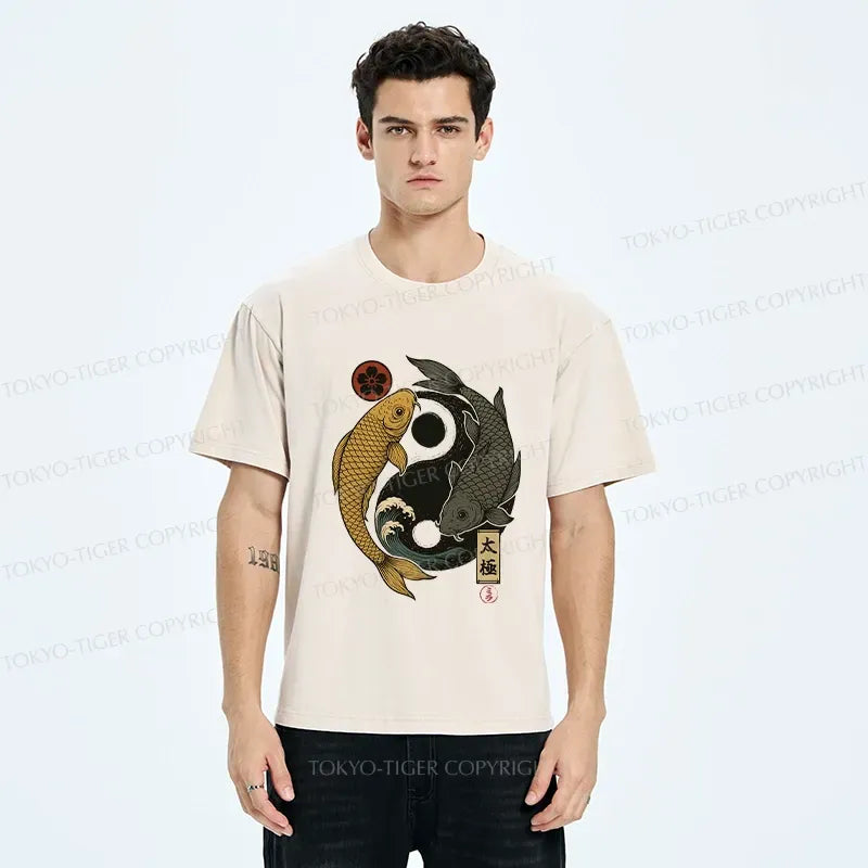 Vintage Yin Yang Koi Washed T-Shirt