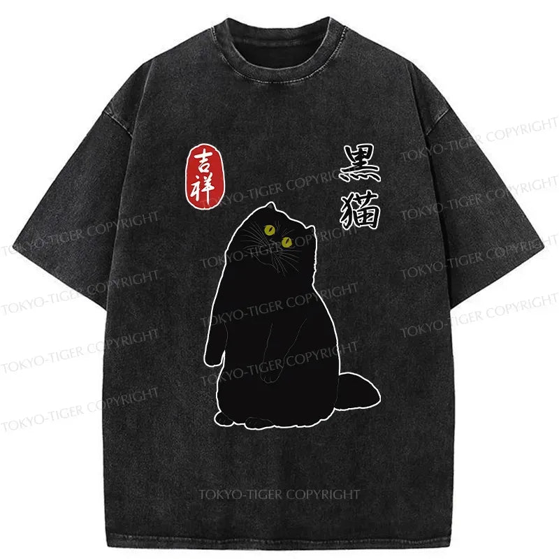 unisex japanese cat tee everyday wear