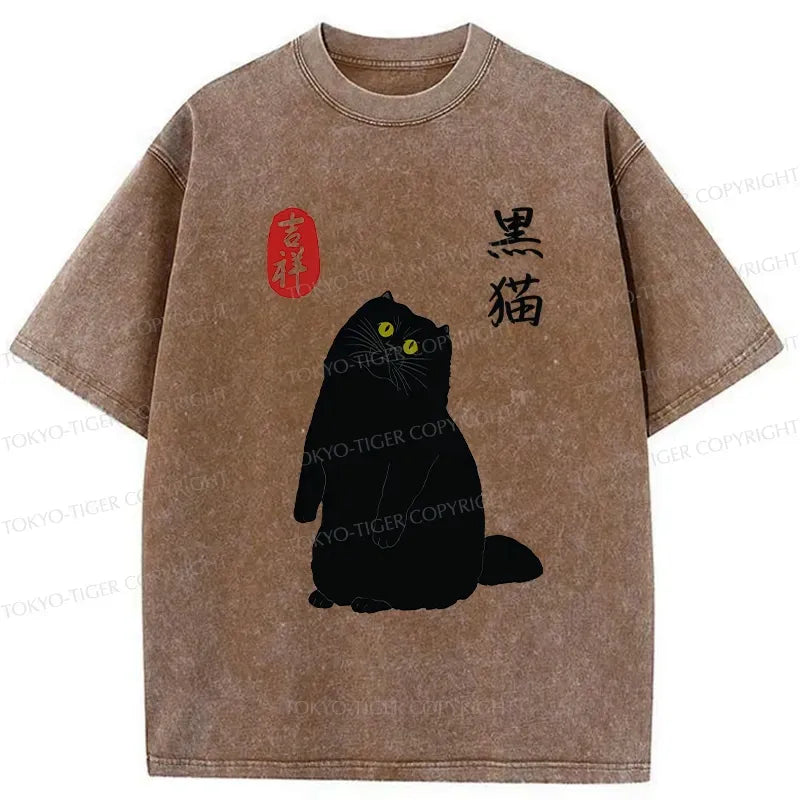 unisex japanese cat tee everyday wear