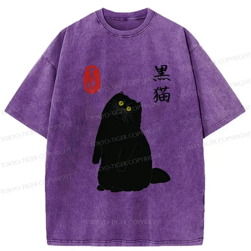 unisex japanese cat tee everyday wear