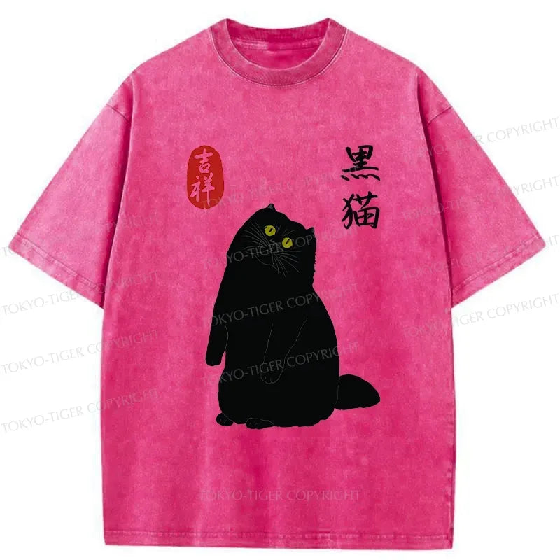kyoto lion black cat streetwear tshirt