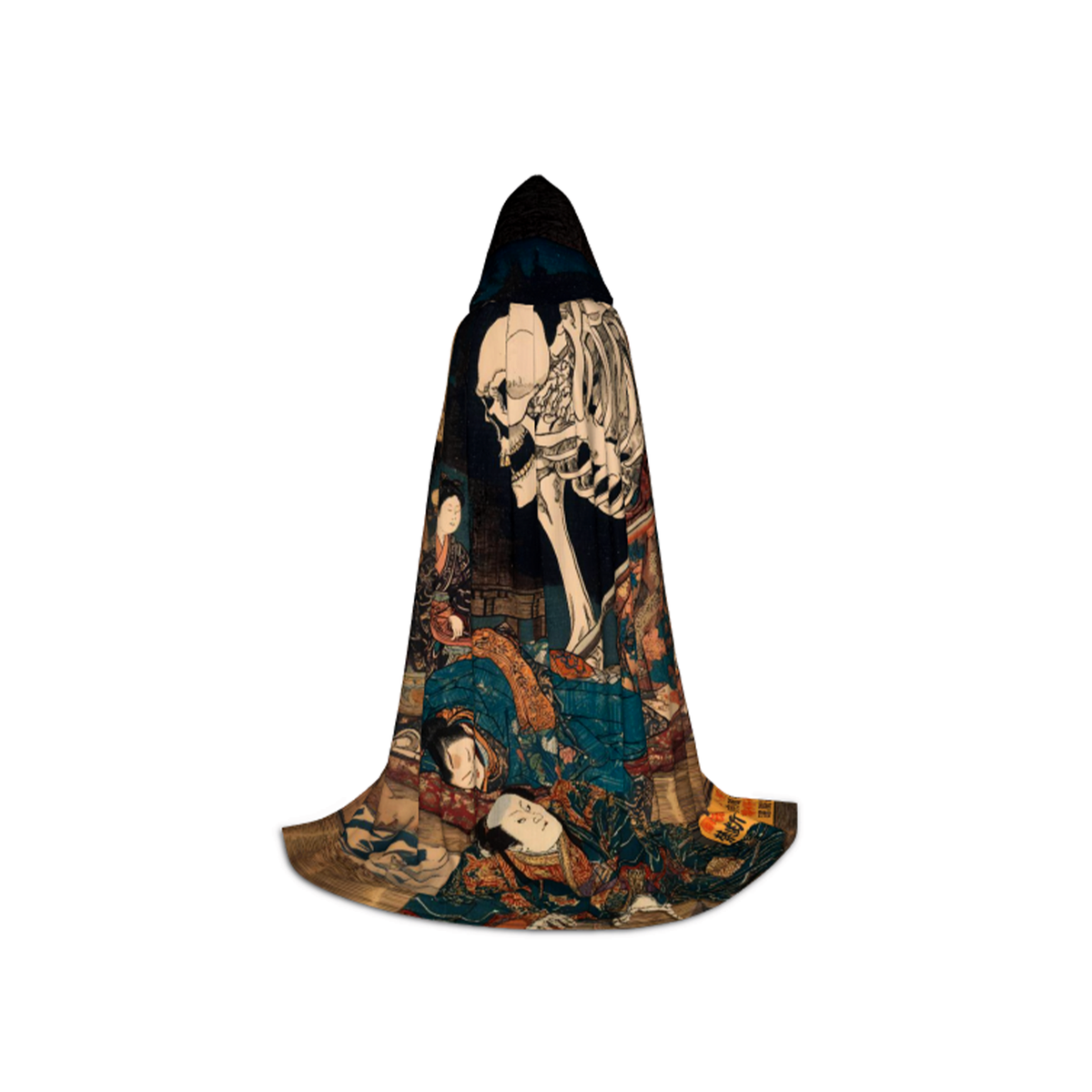 Kyoto-Lion Ukiyoe Skeleton Yokai Holiday Cloak