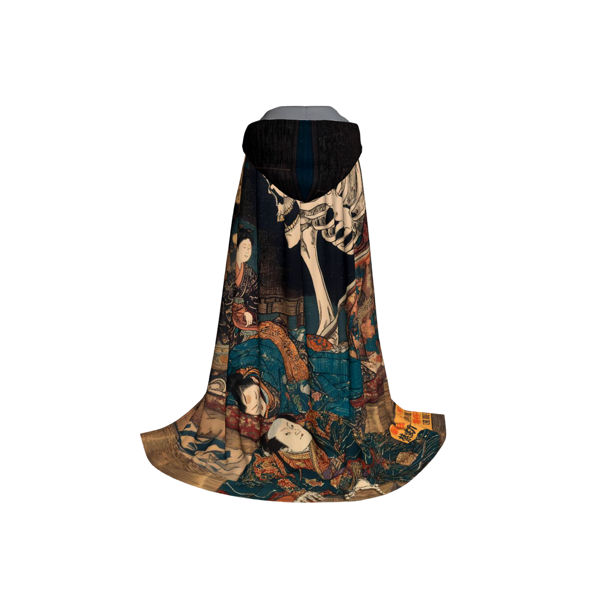 Kyoto-Lion Ukiyoe Skeleton Yokai Holiday Cloak