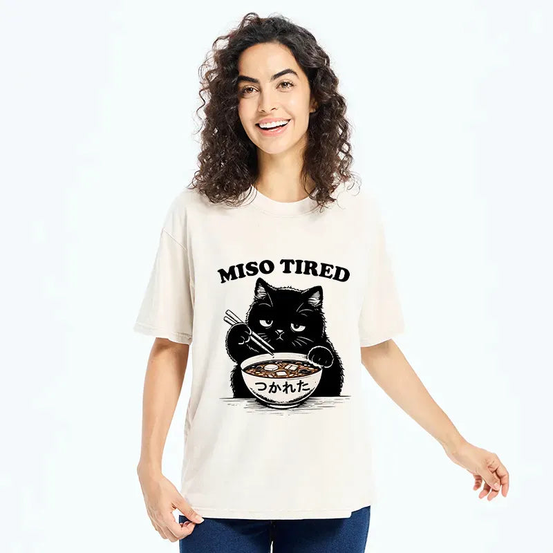 washed unisex cat shirt on sale