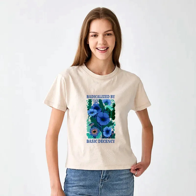 Japanese vintage washed t-shirt for women