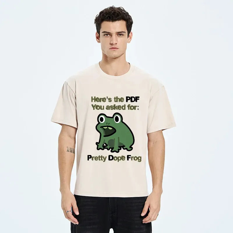 Funny Japanese Frog Meme T-Shirt for Office