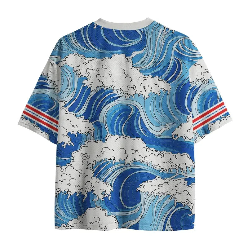 Kyoto-Lion The Great Wave Japanese Mesh Jersey