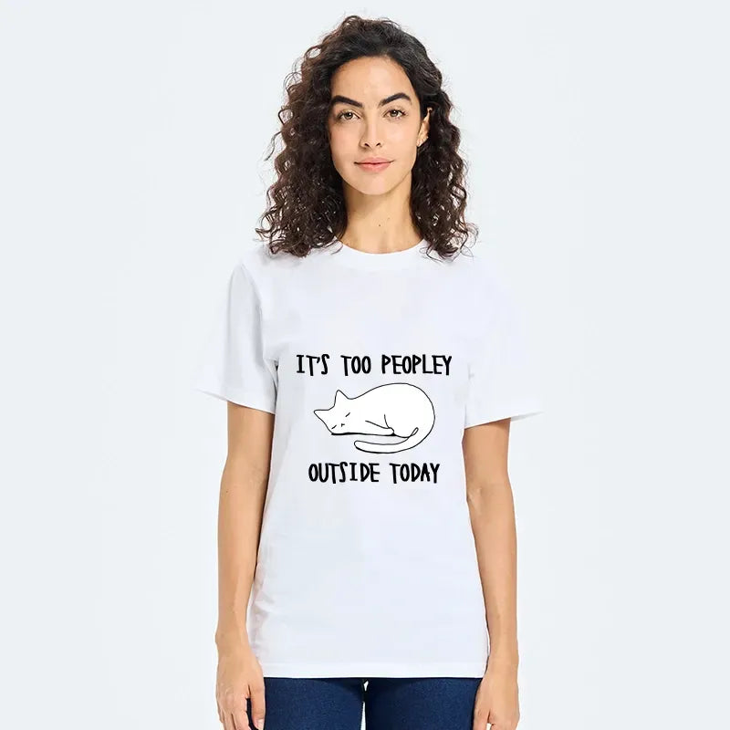 japanese vintage meme cat t-shirt for casual wear