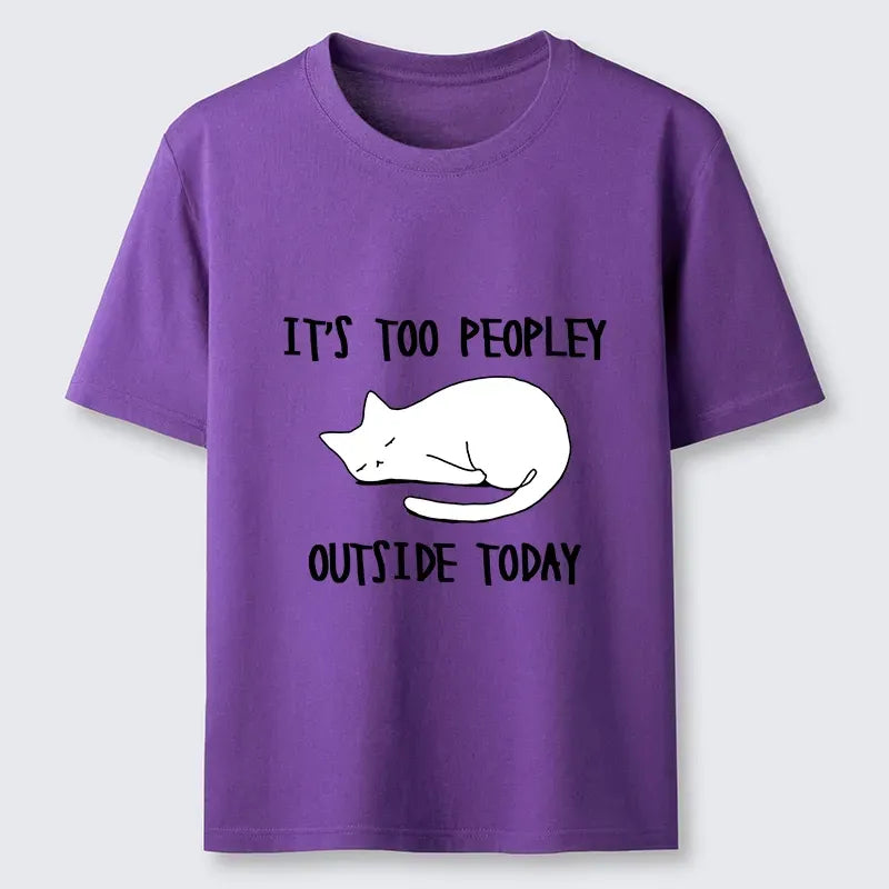 Kyoto-Lion Funny Meme Quiet Lazy Cat Minimal Line Art Classic T-Shirt