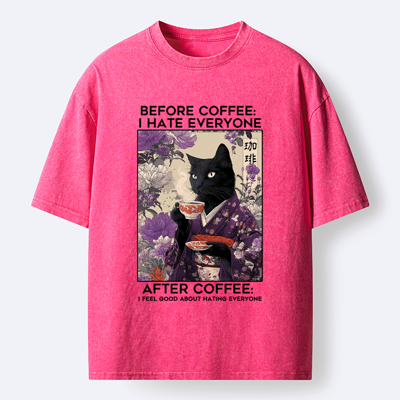 Kyoto-Lion Coffee First, Humans Later Washed T-Shirt